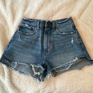 Abercrombie denim mom shorts